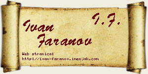 Ivan Faranov vizit kartica